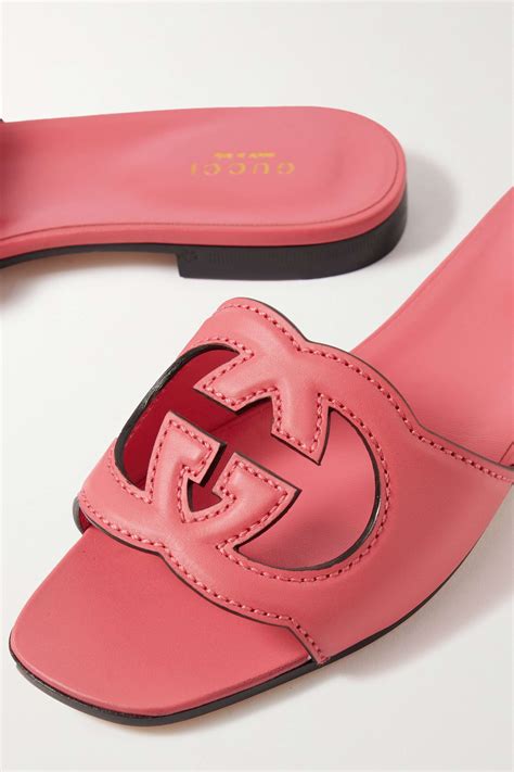 gucci double sole slides|Gucci cutout slides.